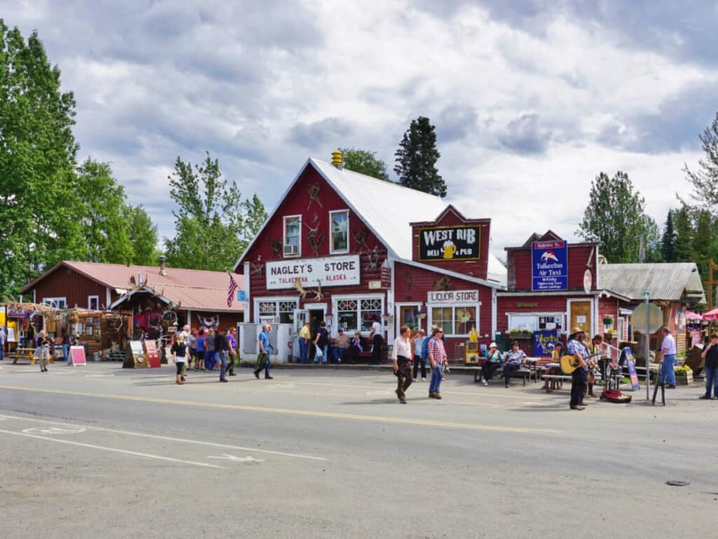 View of locals at the town of Talkeetna
