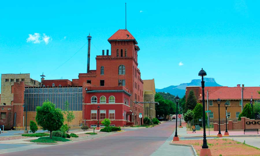 View from a street in the town of Trinidad, Colorado