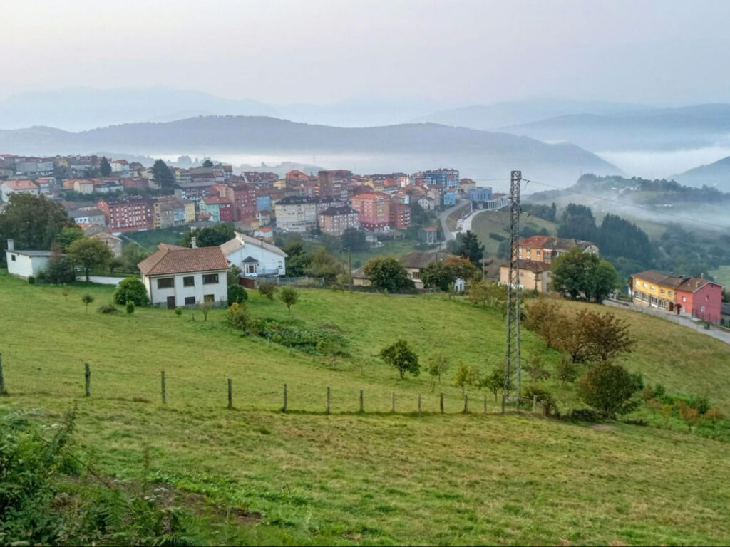 Overlooking view of the Town of Tineo
