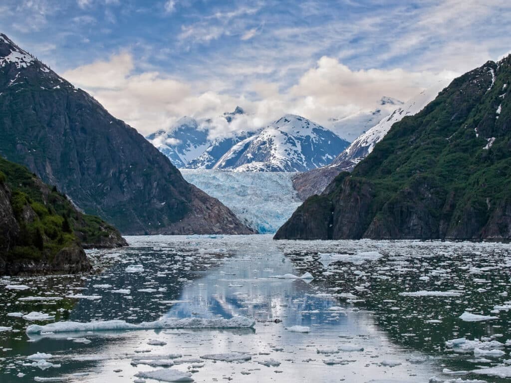 View of the Sawyer Glacier at the end of Tracy Arm Fjord