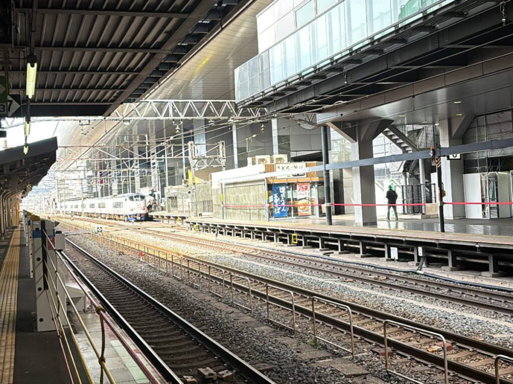 Train parked at Kyoto Station