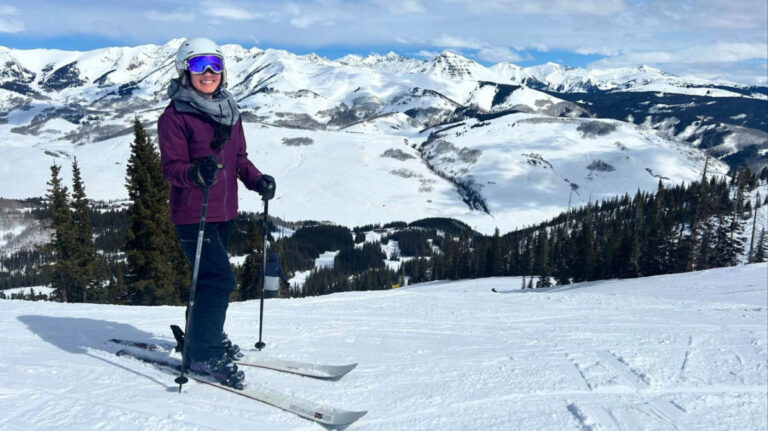 Travel Lemming author Abigail skiing at Crested Butte Mountain Resort