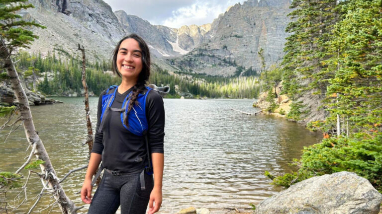 Travel Lemming author Abigail hiking in Rocky Mountain National Park