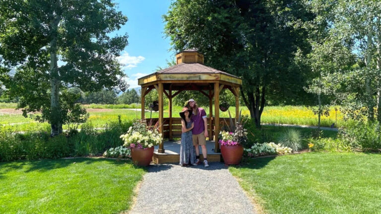 Travel Lemming editor Abigail and her husband at Chatfield Farms’ Lavender Festival