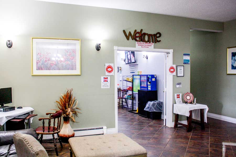 View from the inside of Travellers Inn