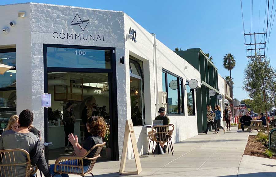 View of people in Tremont Collective