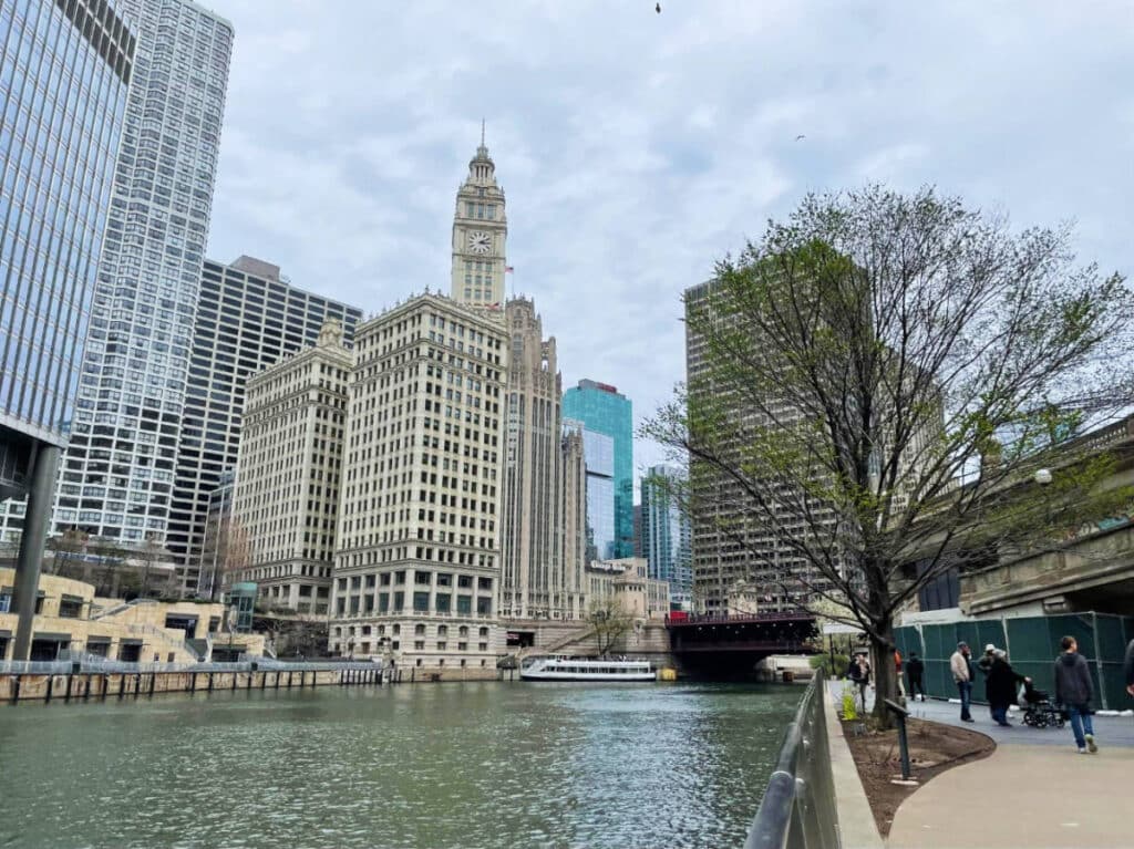 The Tribune Tower from the Chicago Riverwalk