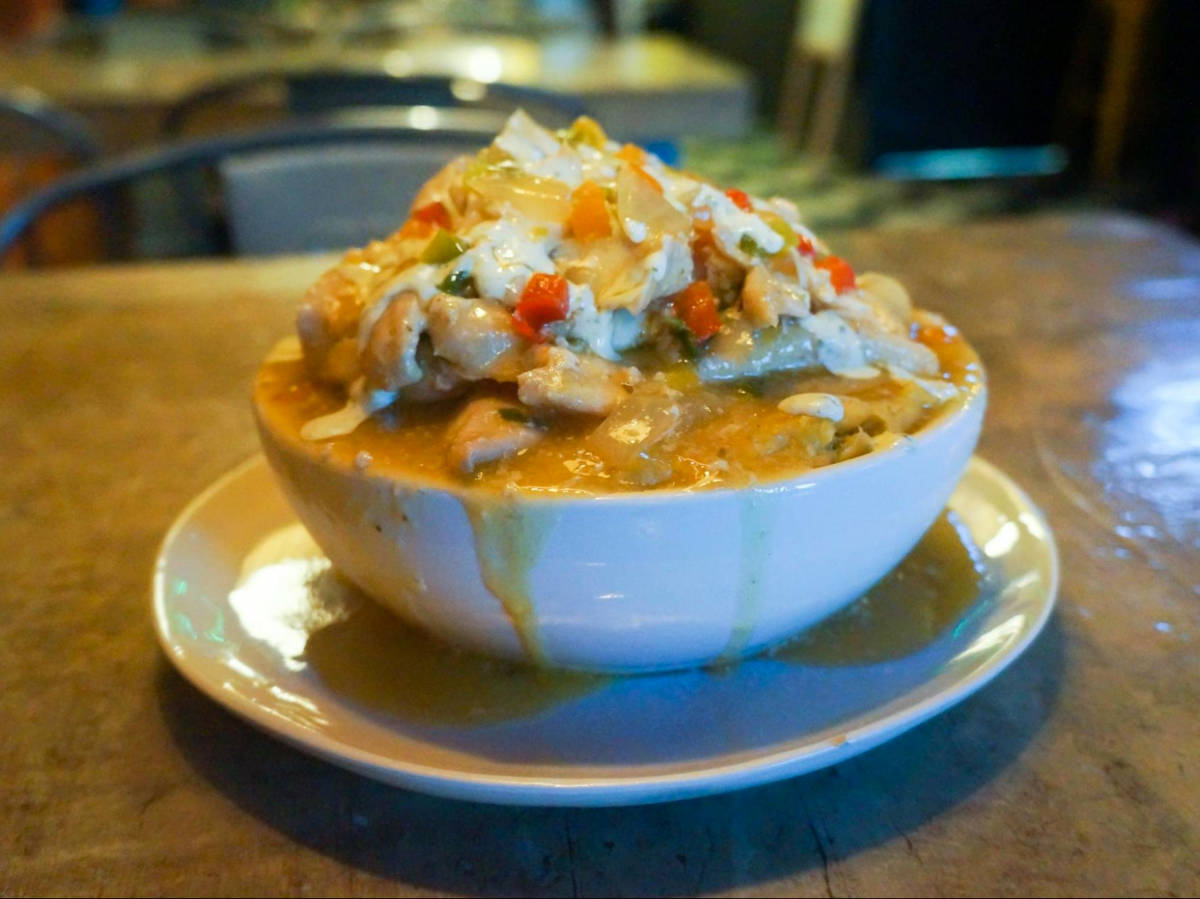 A bowl with overflowing trigongo