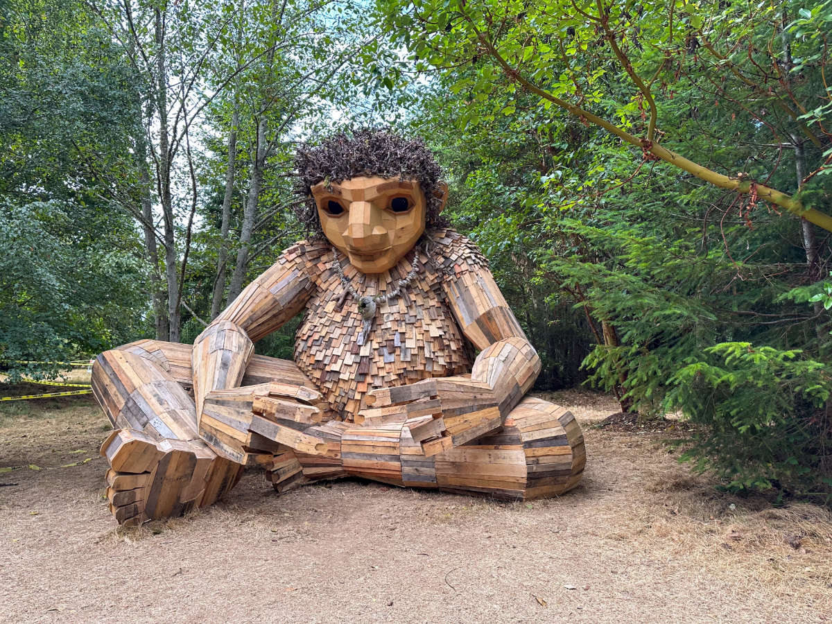 A troll statue at the Bainbridge Island