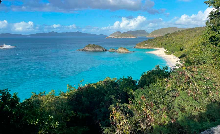 Overlooking view of Trunk Bay in St. John