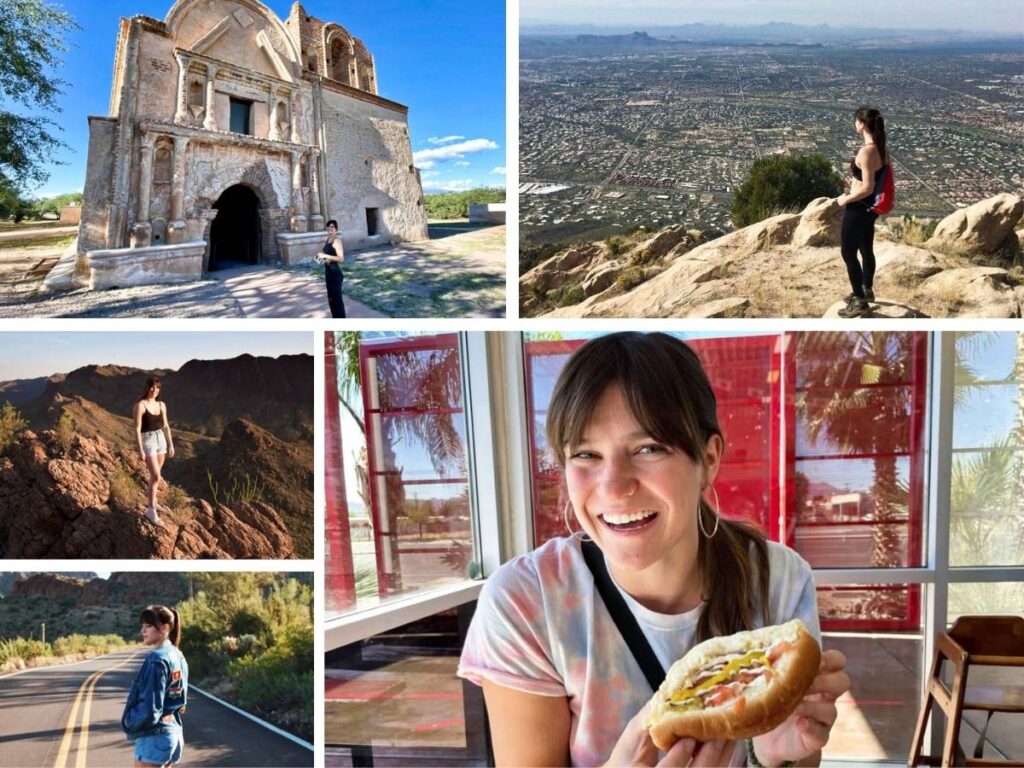A photo collage of Tucson writer
