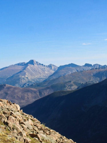 View of the tundra landscape from the Trail Ridge Road