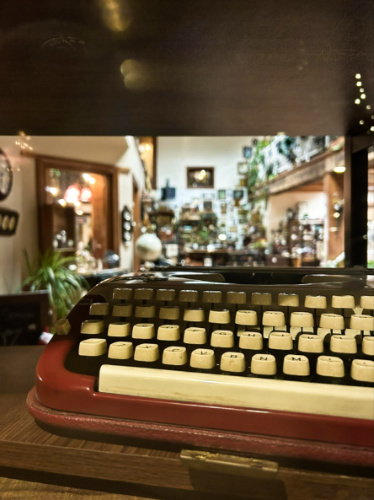 closeup look of the typewriter at Type Townsend Studio