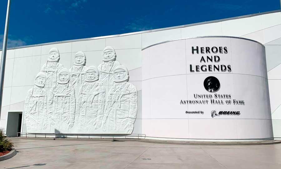 The U.S. Astronaut Hall of Fame building from the outside