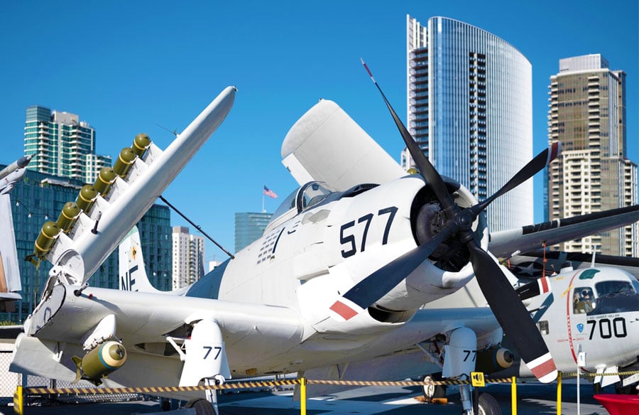An Aircraft in USS Midway Navy Museum