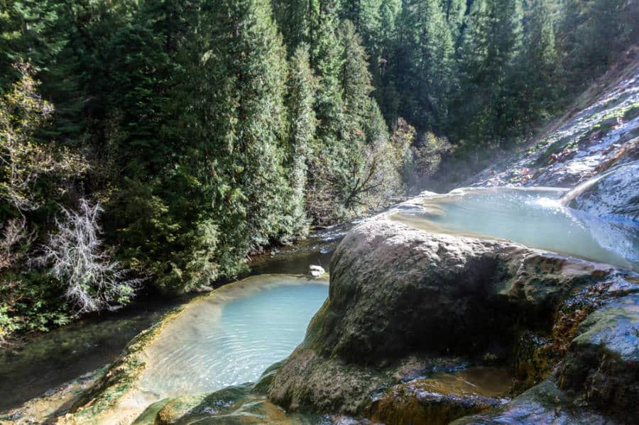 Multiple pools at the Umpqua Hot Springs
