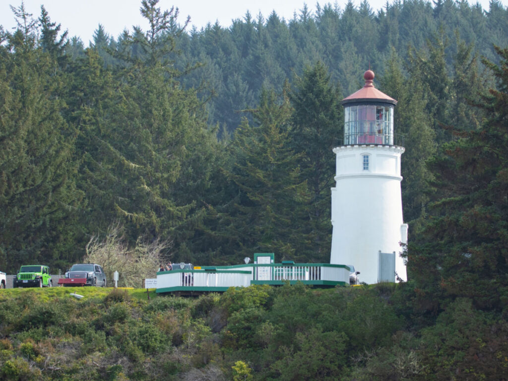 View of Umpqua Lighthouse from a distance