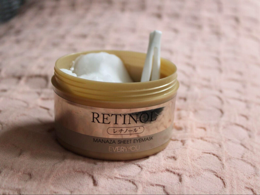 Opened retinol under-eye mask for my flight