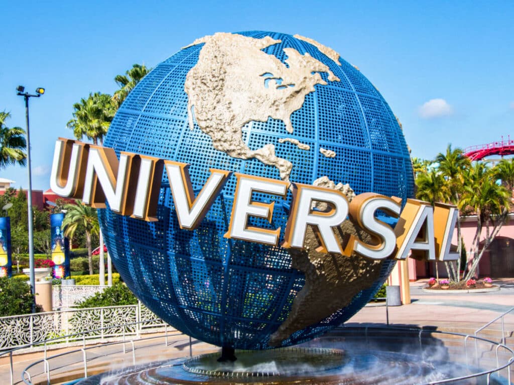 View of the iconic globe of Universal Orlando