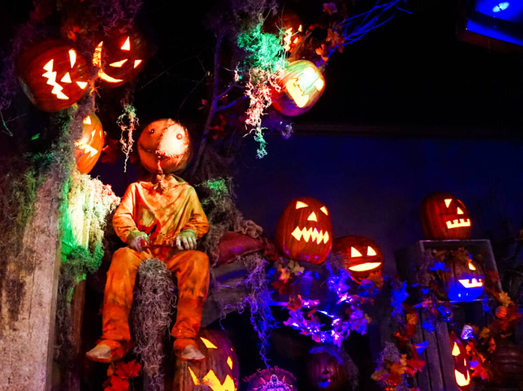 View of the Halloween displays inside the Universal Studios Halloween Horror Night