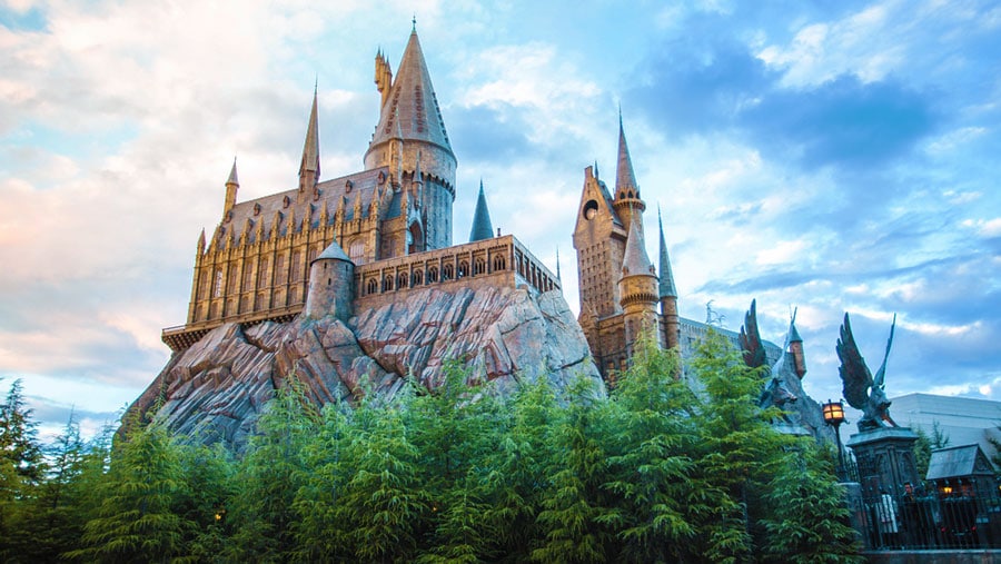 The Hogwarts Castle from Harry Potter movie in Universal Studios