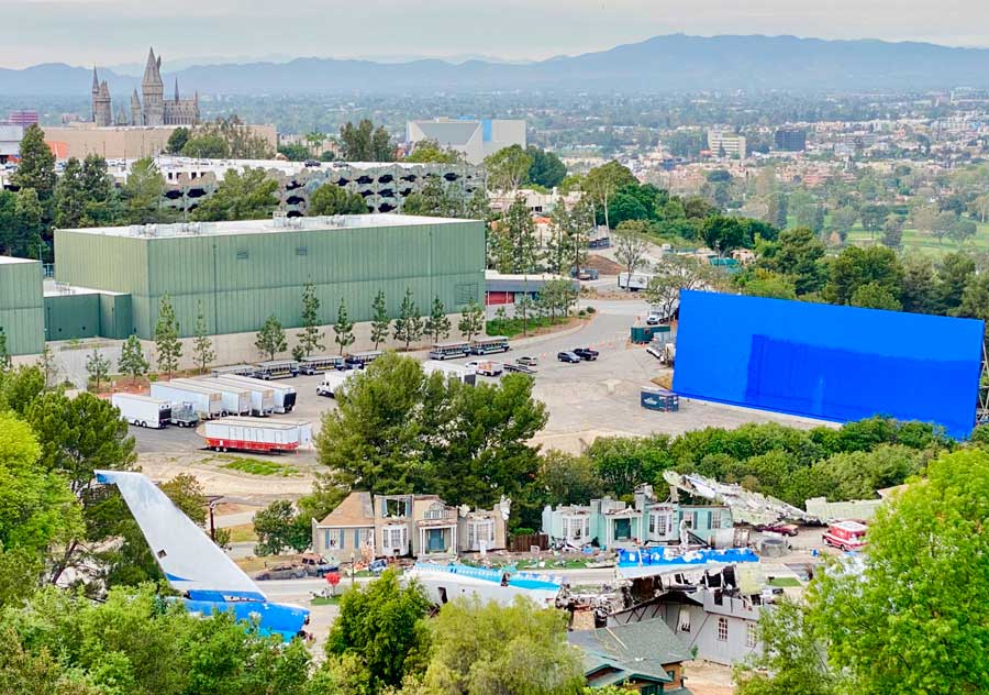 Overlooking view of a behind-the-scenes in Universal Studios