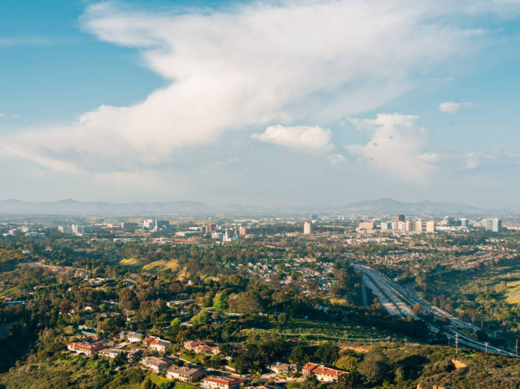 Aerial view of the University City from Mount Soledad