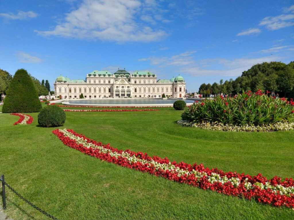 Beautiful garden landscapes at Belvedere Palace