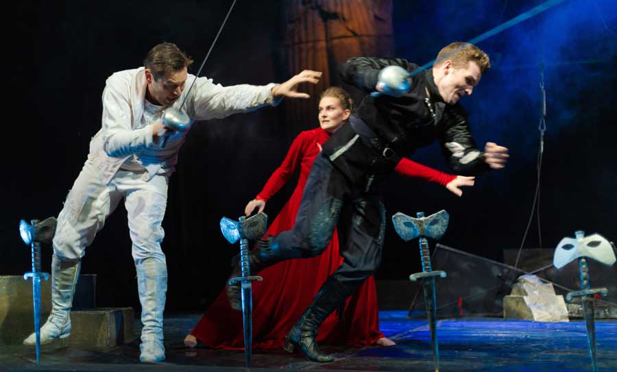 Actors performing a play during the Utah Shakespeare Festival