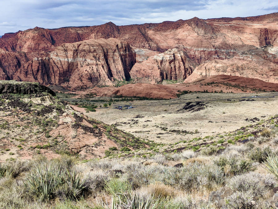 View of the landscape in Snow Canyon State Park