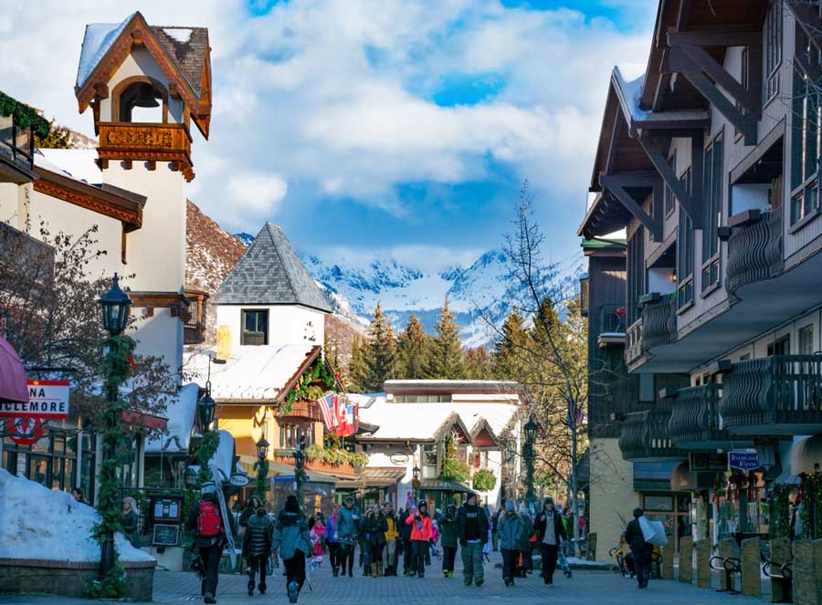 People from Vail during winter season