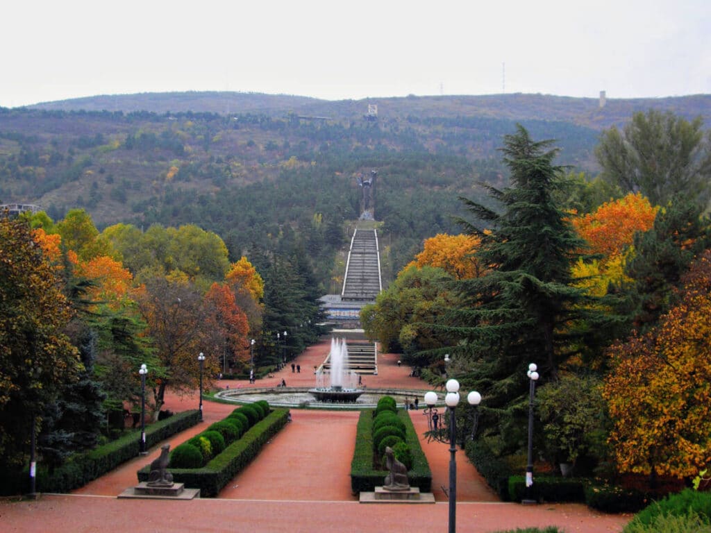 Overlooking view of the Vake Park in Tbilisi