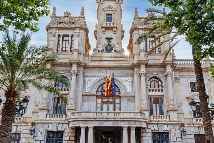 The Valencia City Hall building from the outside