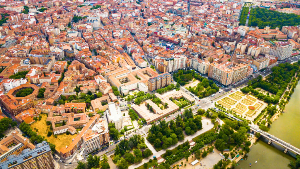 Aerial view of the cityscape of Valladolid