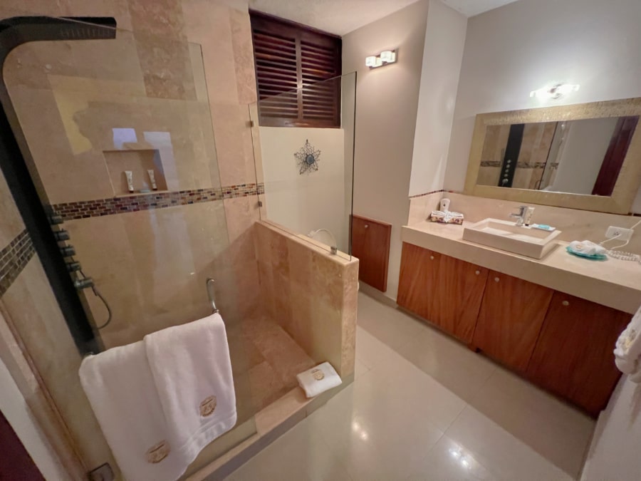 View from the inside of a bathroom in Vallarta Shores