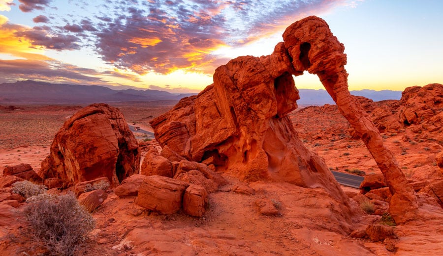 Elephant rock formation in Valley of Fire