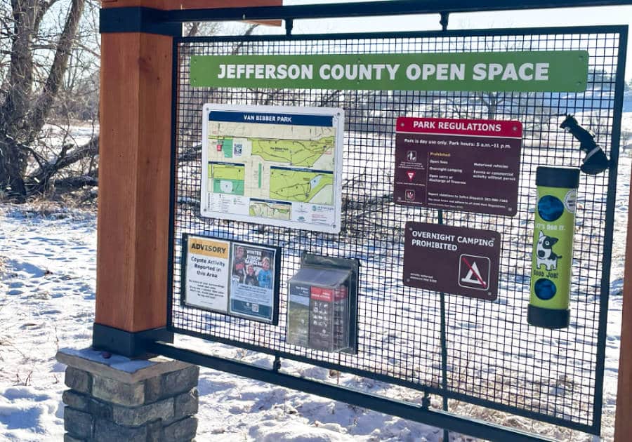 View of the information area in Van Bibber Open Space Park