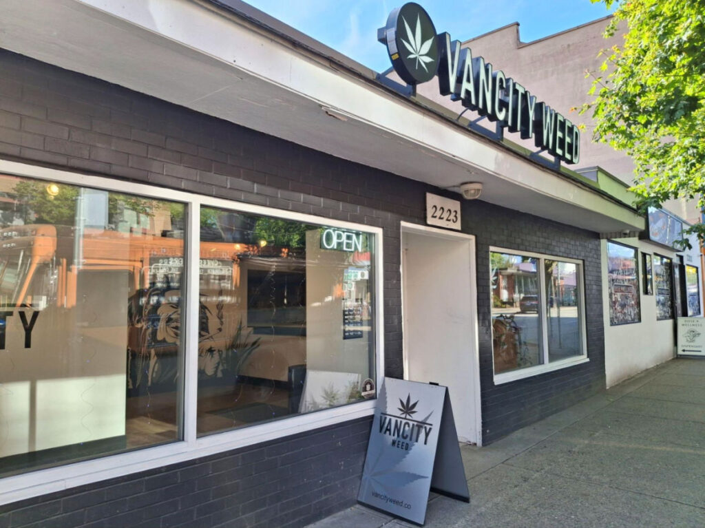The view outside Vancity Weed