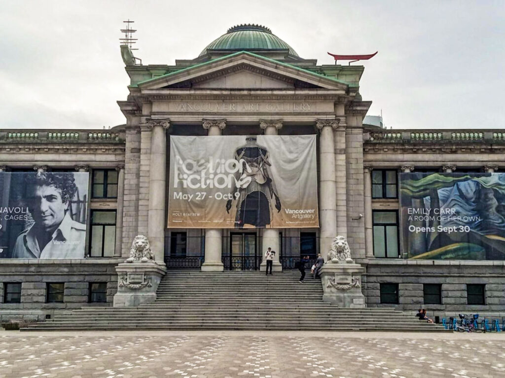Exterior view of the magnificent Vancouver Art Gallery
