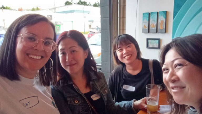 Travel Lemming writer, Catherine Driver with some people who attended the recent Vancouver meetup