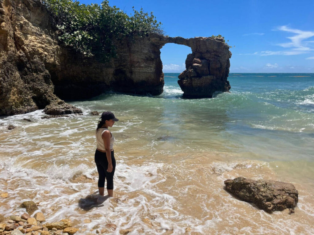Clear blue sky over the Cabo Rojo National Wildlife Refuge