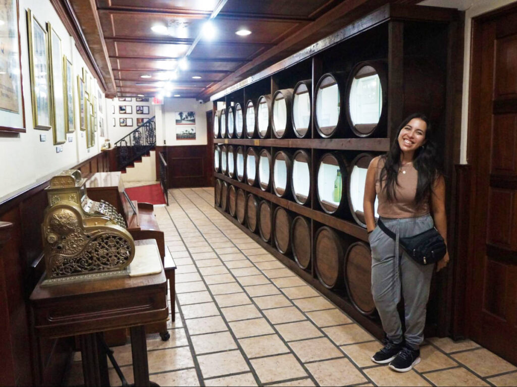 The author Vanessa Ramos, posing inside the Casillo Serrallés
