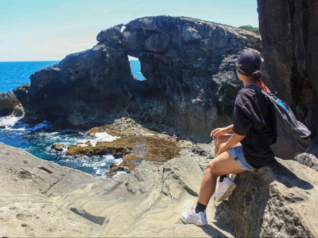 The author, Vanessa Ramos admiring the view in Cueva del Indio