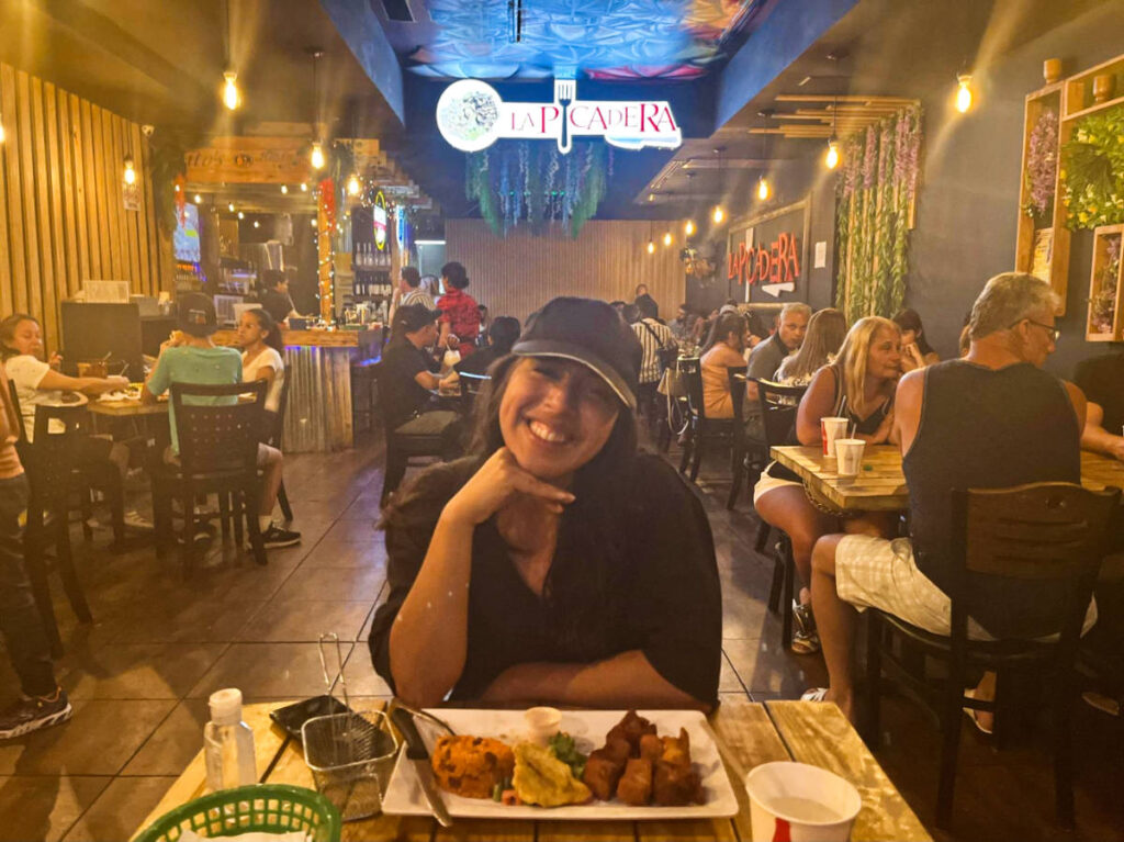 The author Vanessa Ramos, posing for a photo at La Picadera