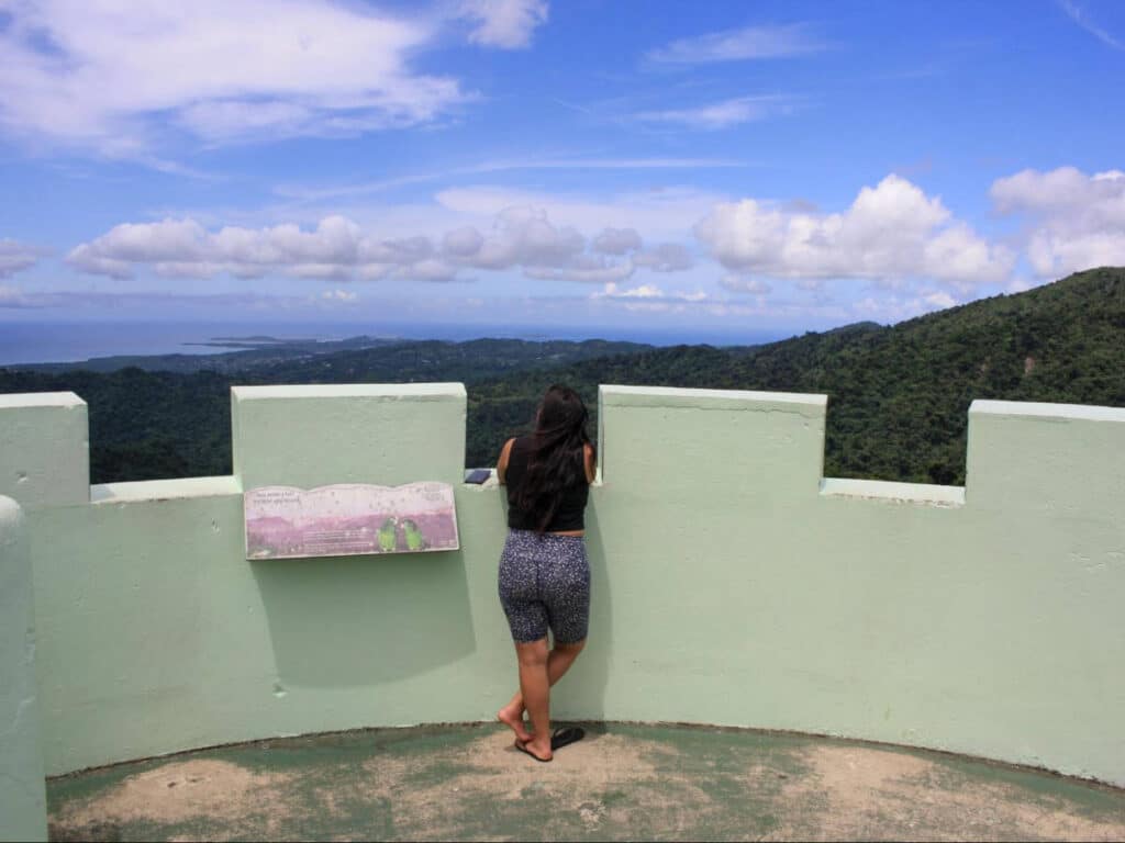 The author, Vanessa Ramos admiring the view from Yokahú Tower