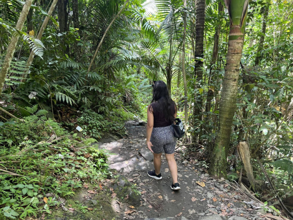 The author, Vanessa Ramos hiking in El Yunque