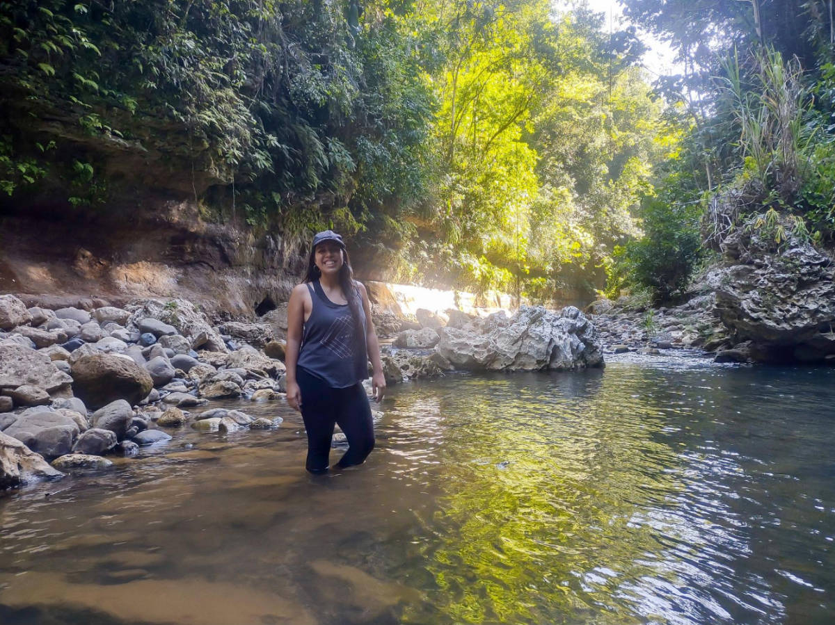 Vanessa Ramos enjoying her day at the Tanama Canyon