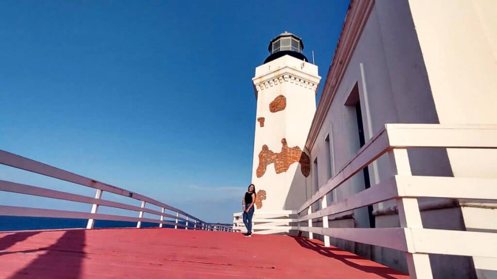 The author, Vanessa Ramos posing in front of the Arecibo’s Lighthouse