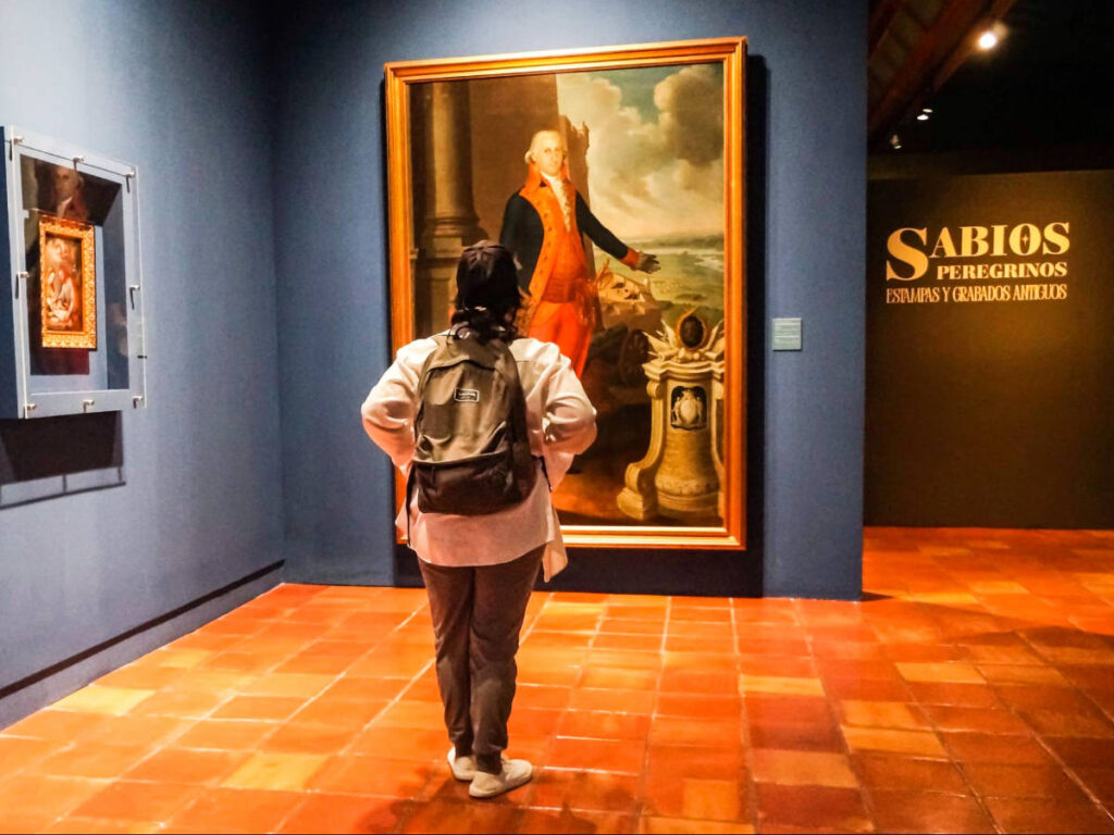 The author, Vanessa Ramos admiring an art inside Museo de San Juan