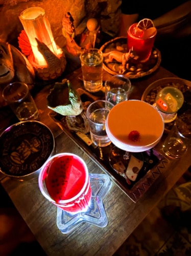 View of the variety of cocktails from Ulew Cocktail Bar